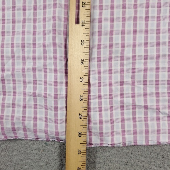 Tommy Bahama Shirt Mens 17.5 Purple Plaid Dress Button Up Long Sleeve * - Picture 5 of 7